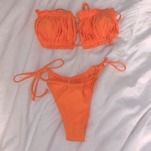 *NEW* neon orange string bikini - size small